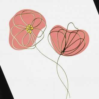 Výkvět 4 3D Zlatý Plakát