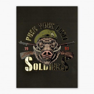 Vojáci 3D Zlatý Plakát