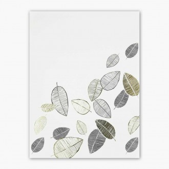 Zlaté listy 3D Zlatý Plakát