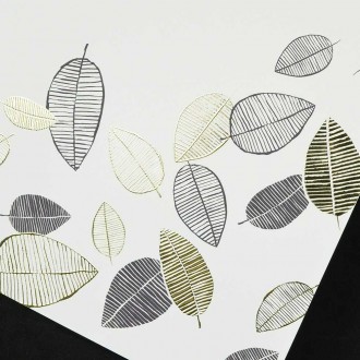 Zlaté listy 3D Zlatý Plakát