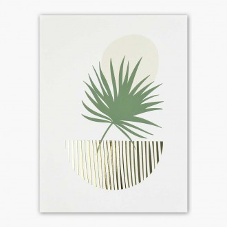 Minimalistické květy 3 3D Zlatý Plakát