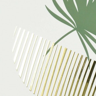 Minimalistické květy 3 3D Zlatý Plakát