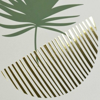 Minimalistické květy 3 3D Zlatý Plakát