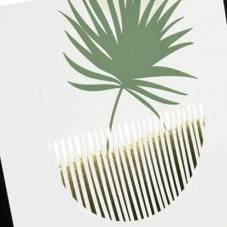 Minimalistické květy 3 3D Zlatý Plakát