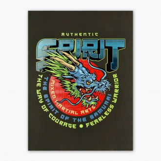 Duchovní bojovník drak 3D Plakát