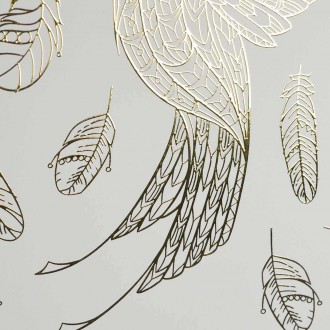 Zlatý kolibřík 3D Zlatý Plakát