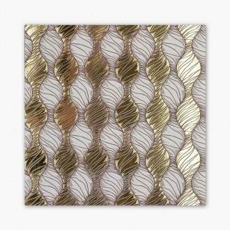 Vlny 3D Zlatý Plakát