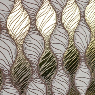 Vlny 3D Zlatý Plakát