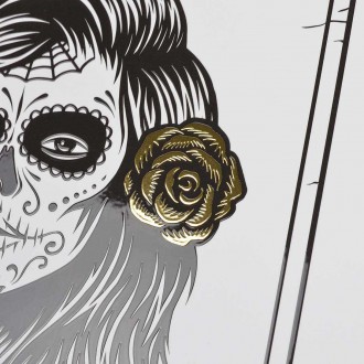 Gangsta Queen srdce 3D Zlatý Plakát