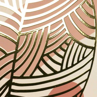 Minimalistické přírodní umění 3D Zlatý Plakát