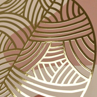 Minimalistické přírodní umění 3D Zlatý Plakát