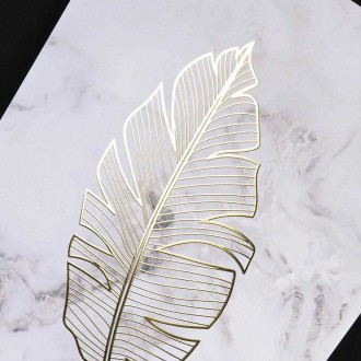 Minimalistický list 3 3D Zlatý Plakát