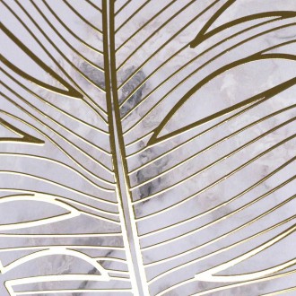 Minimalistický list 3 3D Zlatý Plakát