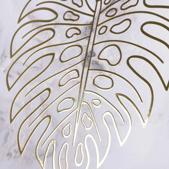 Minimalistický list 4 3D Zlatý Plakát