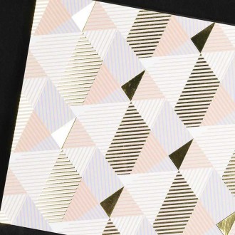 Abstraktní trojúhelníky 3D Zlatý Plakát