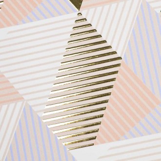 Abstraktní trojúhelníky 3D Zlatý Plakát