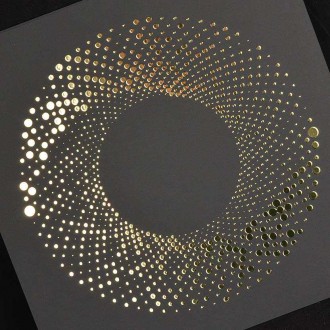 Abstraktní tečkovaný vzor 3D Zlatý Plakát