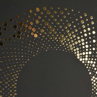 Abstraktní tečkovaný vzor 3D Zlatý Plakát