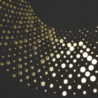 Abstraktní tečkovaný vzor 3D Zlatý Plakát