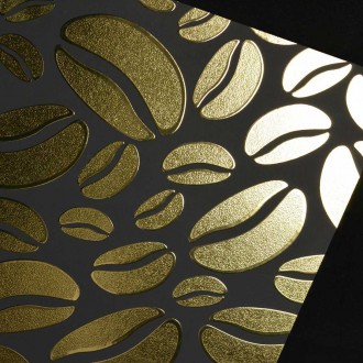 Kávové zrna 3D Zlatý Plakát