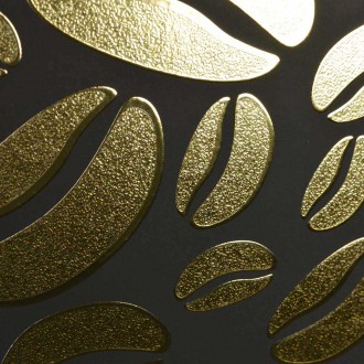 Kávové zrna 3D Zlatý Plakát