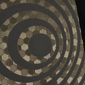 Abstraktní kruhová spirála 3D Zlatý Plakát