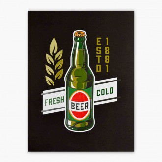 Čerstvé studené pivo 3D Plakát