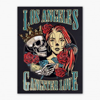 Los Angeles Gangster Love 3D Zlatý Plakát