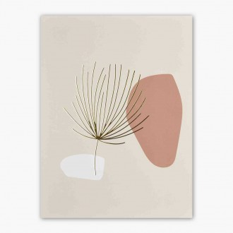 Abstraktní ručně malované květiny 3D Zlatý Plakát