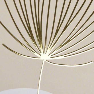 Abstraktní ručně malované květiny 3D Zlatý Plakát