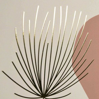 Abstraktní ručně malované květiny 3D Zlatý Plakát