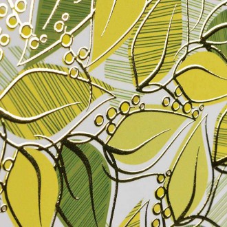 Abstraktní jarní vzor 3D Zlatý Plakát