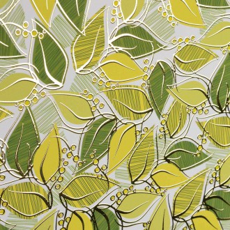 Abstraktní jarní vzor 3D Zlatý Plakát