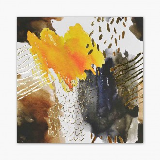 Abstraktní podzimní vzor 3D Zlatý Plakát