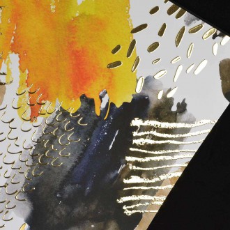 Abstraktní podzimní vzor 3D Zlatý Plakát