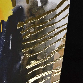 Abstraktní podzimní vzor 3D Zlatý Plakát