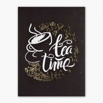 Čas na čaj 3D Zlatý Plakát
