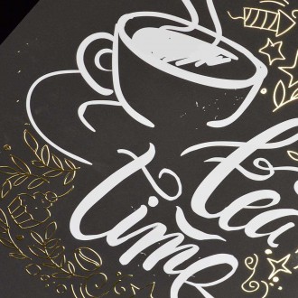 Čas na čaj 3D Zlatý Plakát