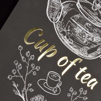 Šálek čaje 3D Zlatý Plakát