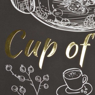 Šálek čaje 3D Zlatý Plakát