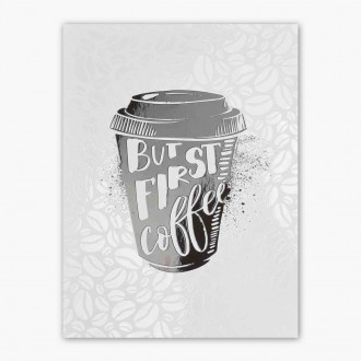 Nejprve kávu 3D Plakát