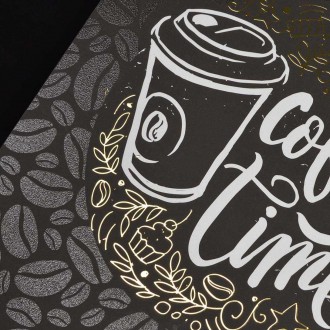 Čas na kávu 3D Zlatý Plakát