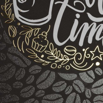 Čas na kávu 3D Zlatý Plakát