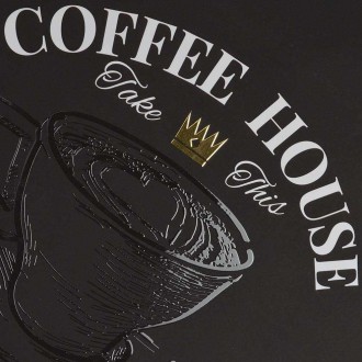 Kavárna 3D Zlatý Plakát