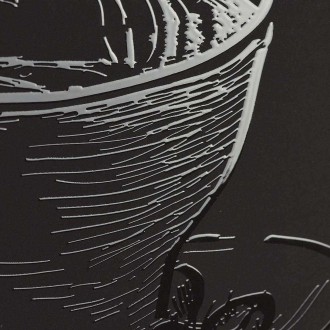 Kavárna 3D Zlatý Plakát