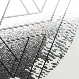 Abstraktní geometrické tvary 7 3D Stříbrný Plakát