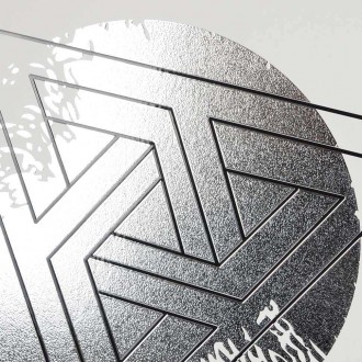 Abstraktní geometrické tvary 7 3D Stříbrný Plakát