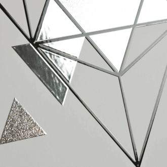 Abstraktní geometrické tvary 9 3D Stříbrný Plakát