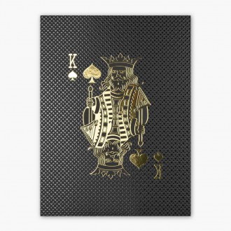 Král 3D Zlatý Plakát