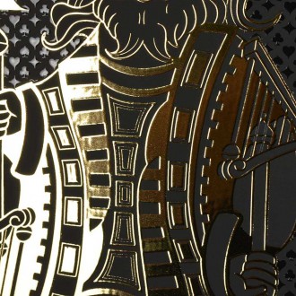 Král 3D Zlatý Plakát